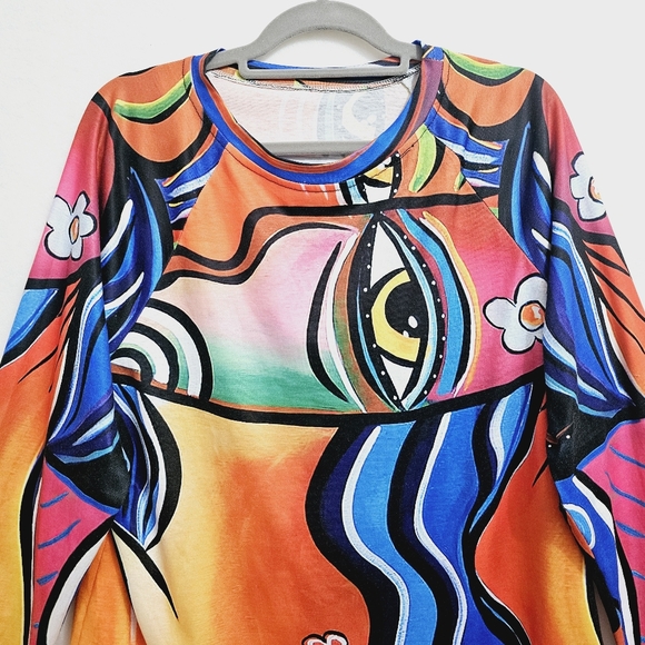 Colorful Graphics Long Sleeves Tee Shirt, Size 3X - Picture 3 of 14